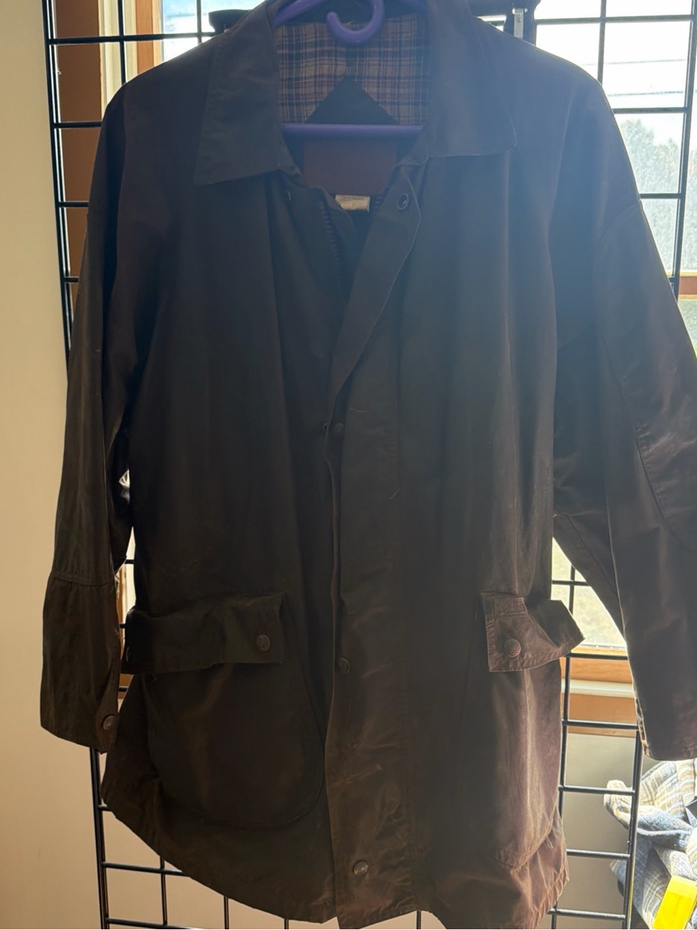 Outback trading company Men's Dark Brown Roustabout Waxed Cotton Field Jacket